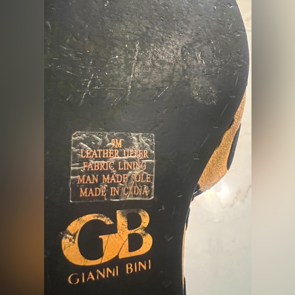 Gianni Bini Brown and Black Animal Print Flats Women’s size 9 Leather Upper - Picture 6 of 6